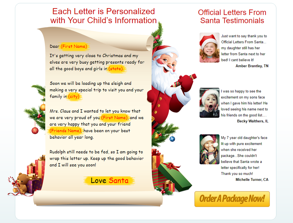 Official Letter From Santa